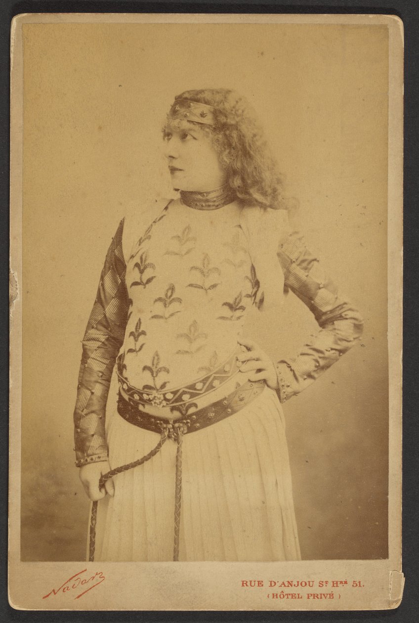 Sarah Bernhardt als Lady Macbeth door Paul Nadar