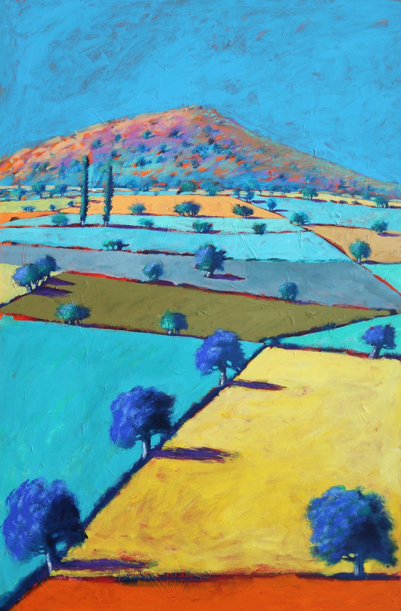 Van Castlemorton, 2021 (acryl op board) door Paul Powis