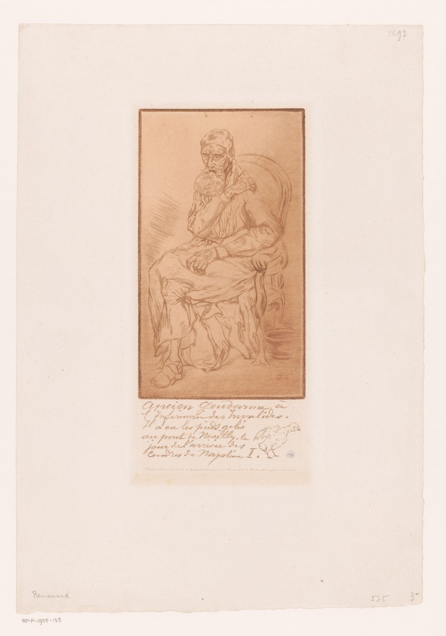 Portret van een onbekende man door Paul  Renouard