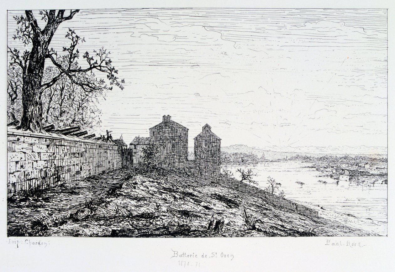 Batterij van St. Ouen, Beleg van Parijs, 1870-1871 door Paul Roux