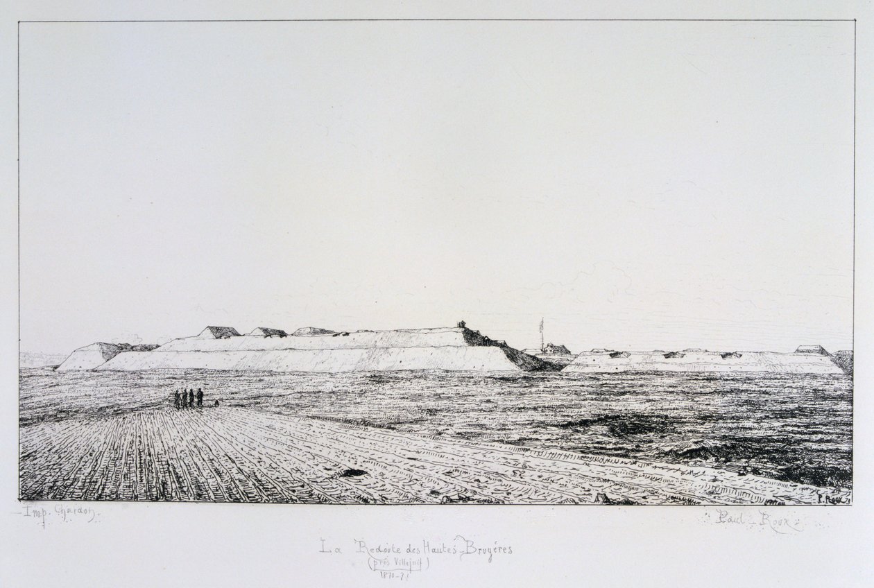 La Redoute des Haute Brugeres, Beleg van Parijs, 1870-1871 door Paul Roux