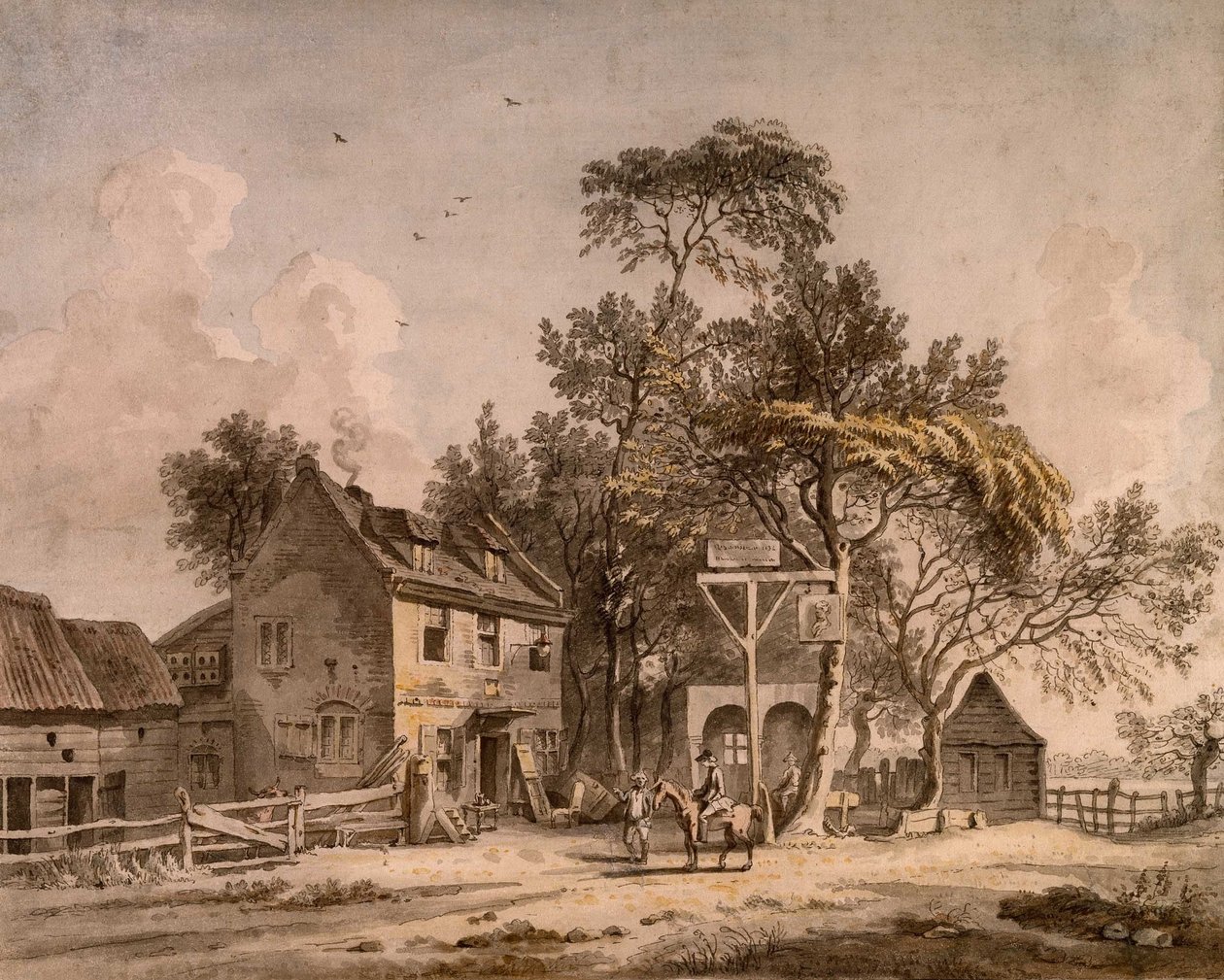 Een openbaar huis door Paul Sandby, RA door Paul Sandby