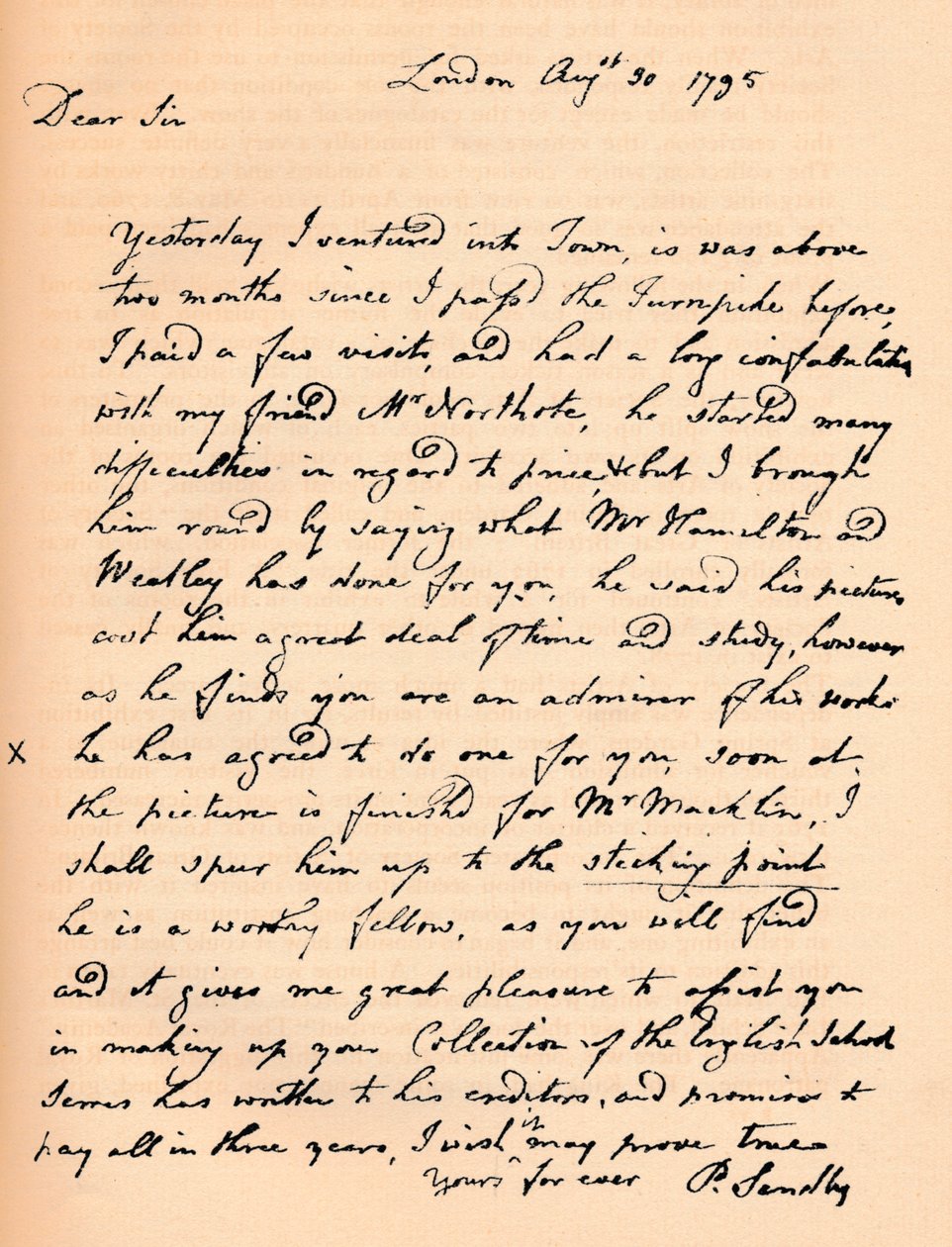 Een brief van Paul Sandby, 1795 1904 door Paul Sandby