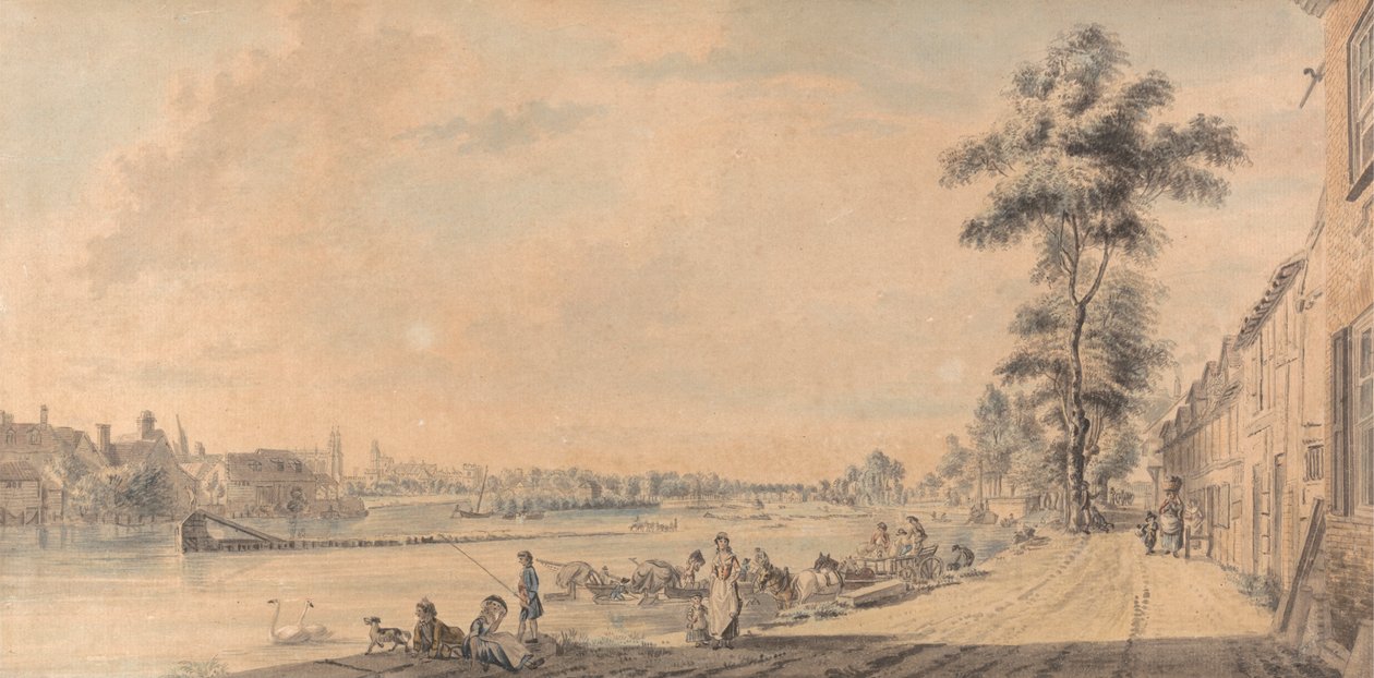 Eton College vanuit het Zuiden door Paul Sandby
