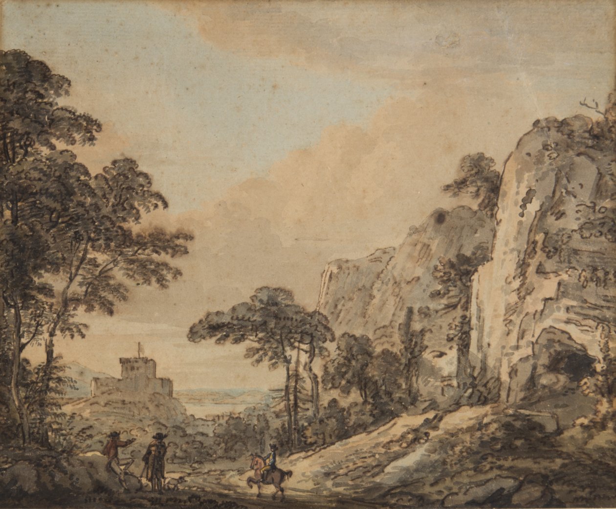 Landschap met ruiter door Paul Sandby