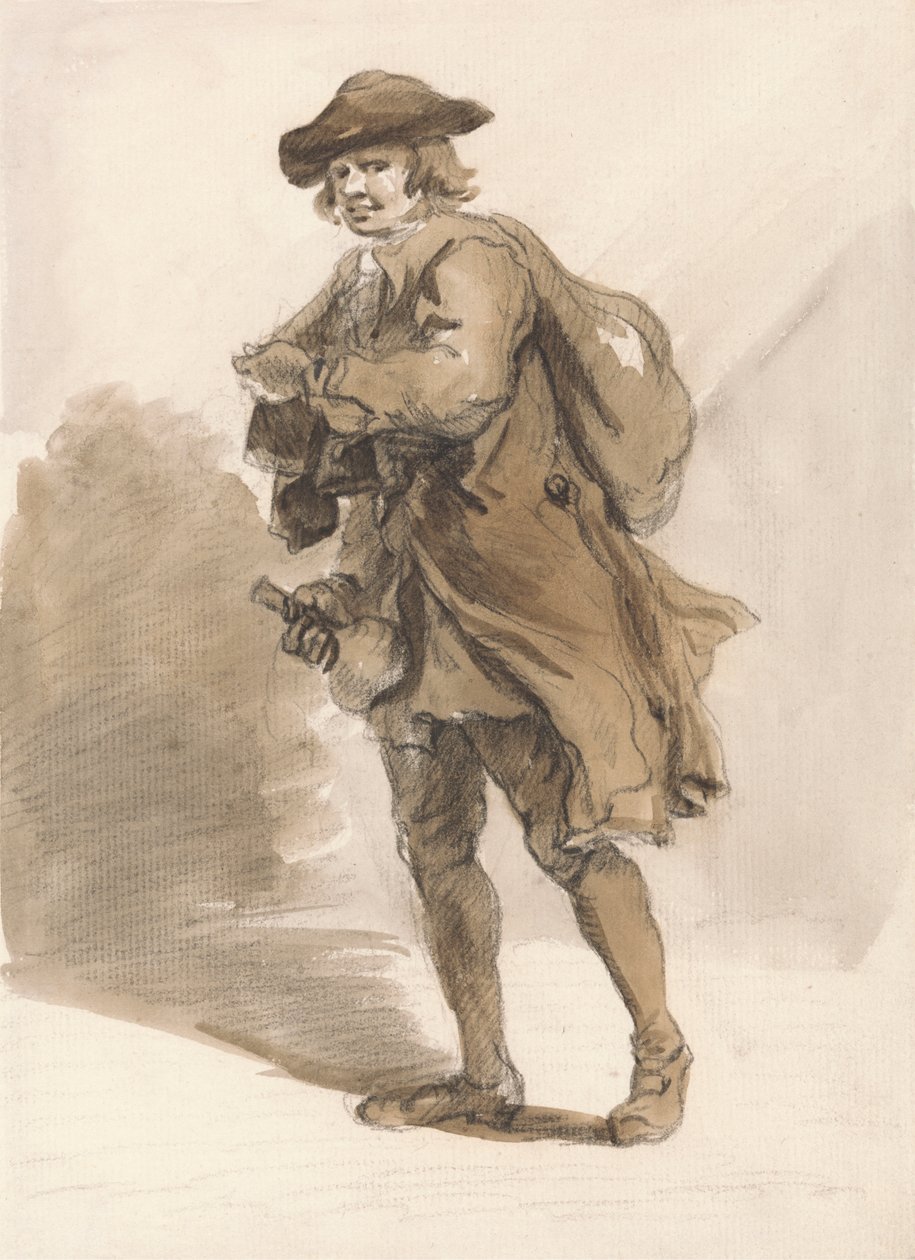 Londense kreten: Een man met een fles door Paul Sandby