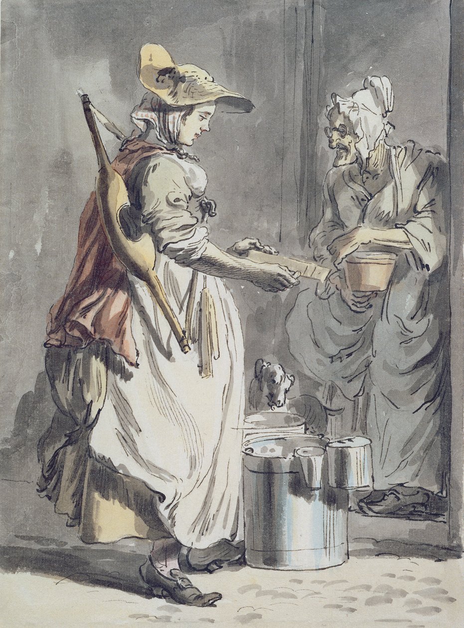 Londense Kreten: Een Melkmeisje, c.1759 door Paul Sandby