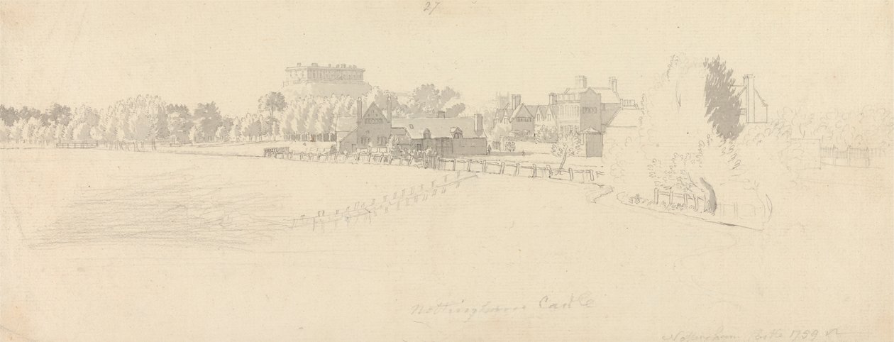 Nottingham Castle door Paul Sandby