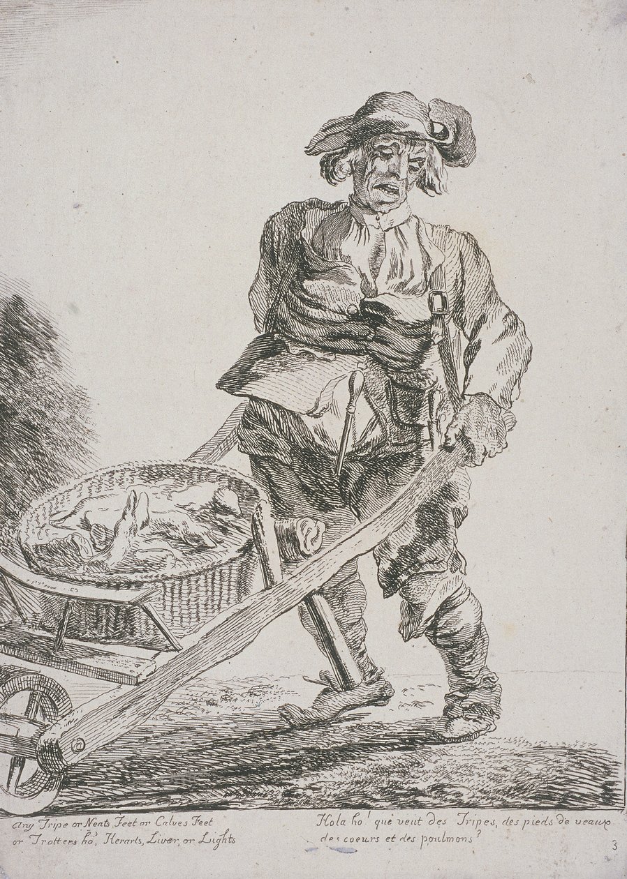 Afvalverkoper, kreten van Londen, 1760 door Paul Sandby