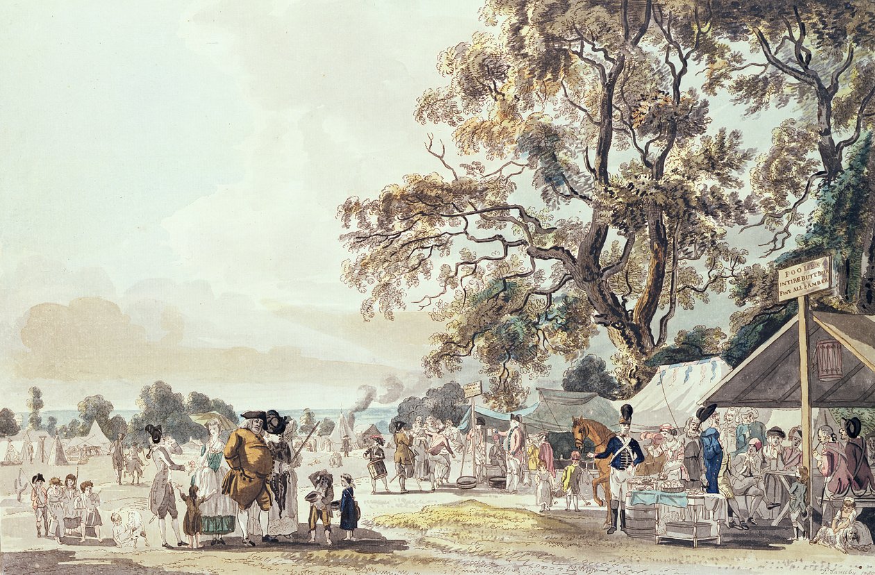 Het Kampement in Hyde Park door Paul Sandby