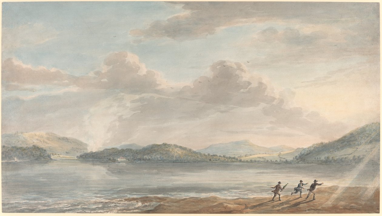 De opkomende vloed bij Briton Ferry door Paul Sandby