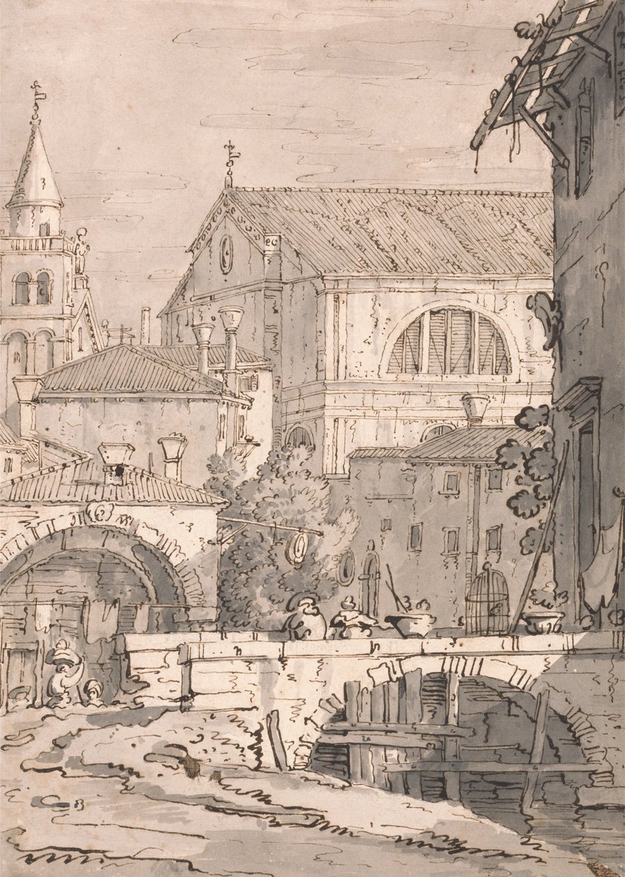Venetiaanse fantasie door Paul Sandby