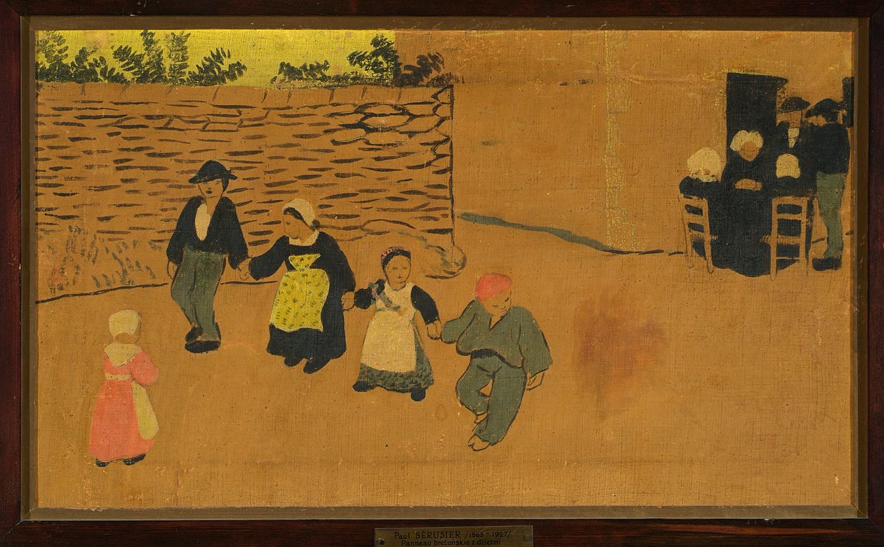 Bretonisches Paneel mit Kindern door Paul Sérusier