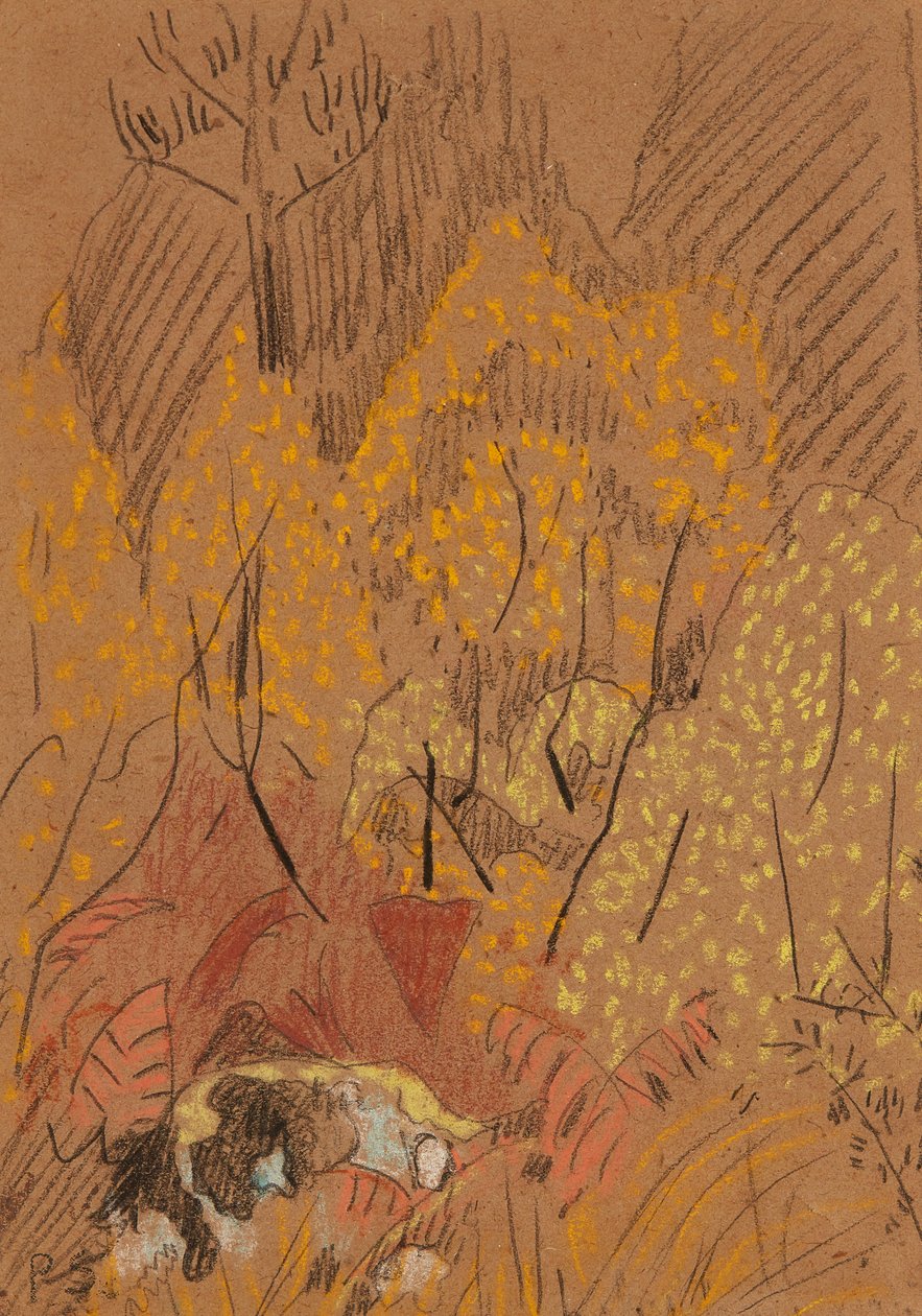 Herfstlandschap bij de Zwarte en Witte Rots, Pont Aven door Paul Sérusier