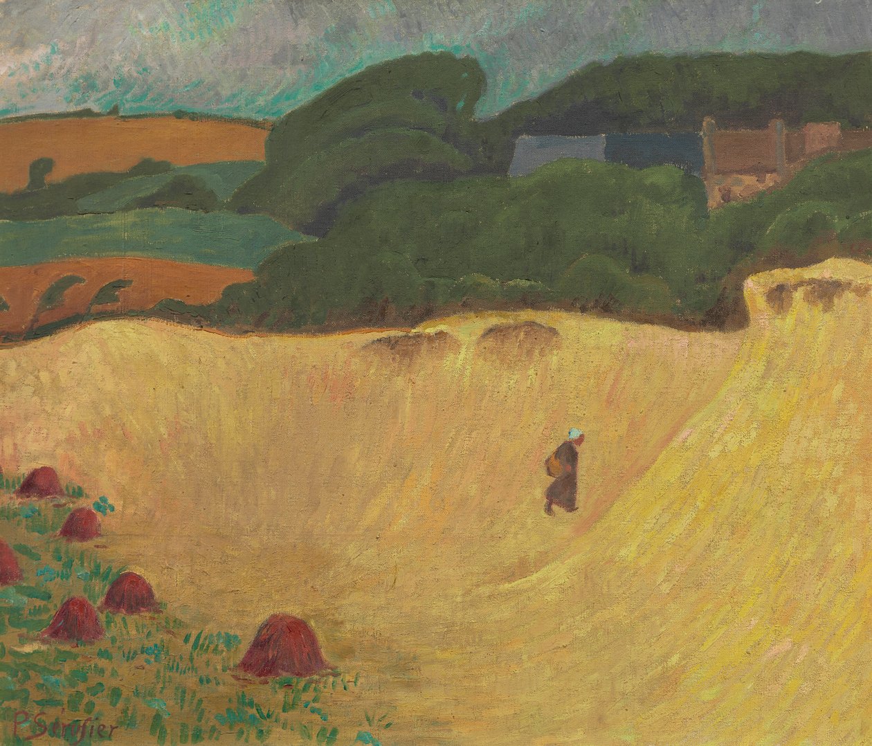 Het strand van Les Grands Sables bij Le Pouldu door Paul Sérusier