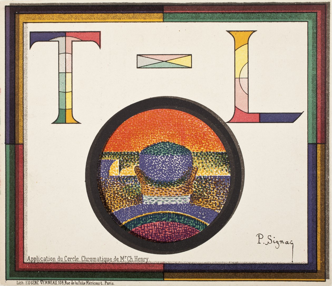 Toepassing van de chromatische cirkel van de heer Charles Henry door Paul Signac