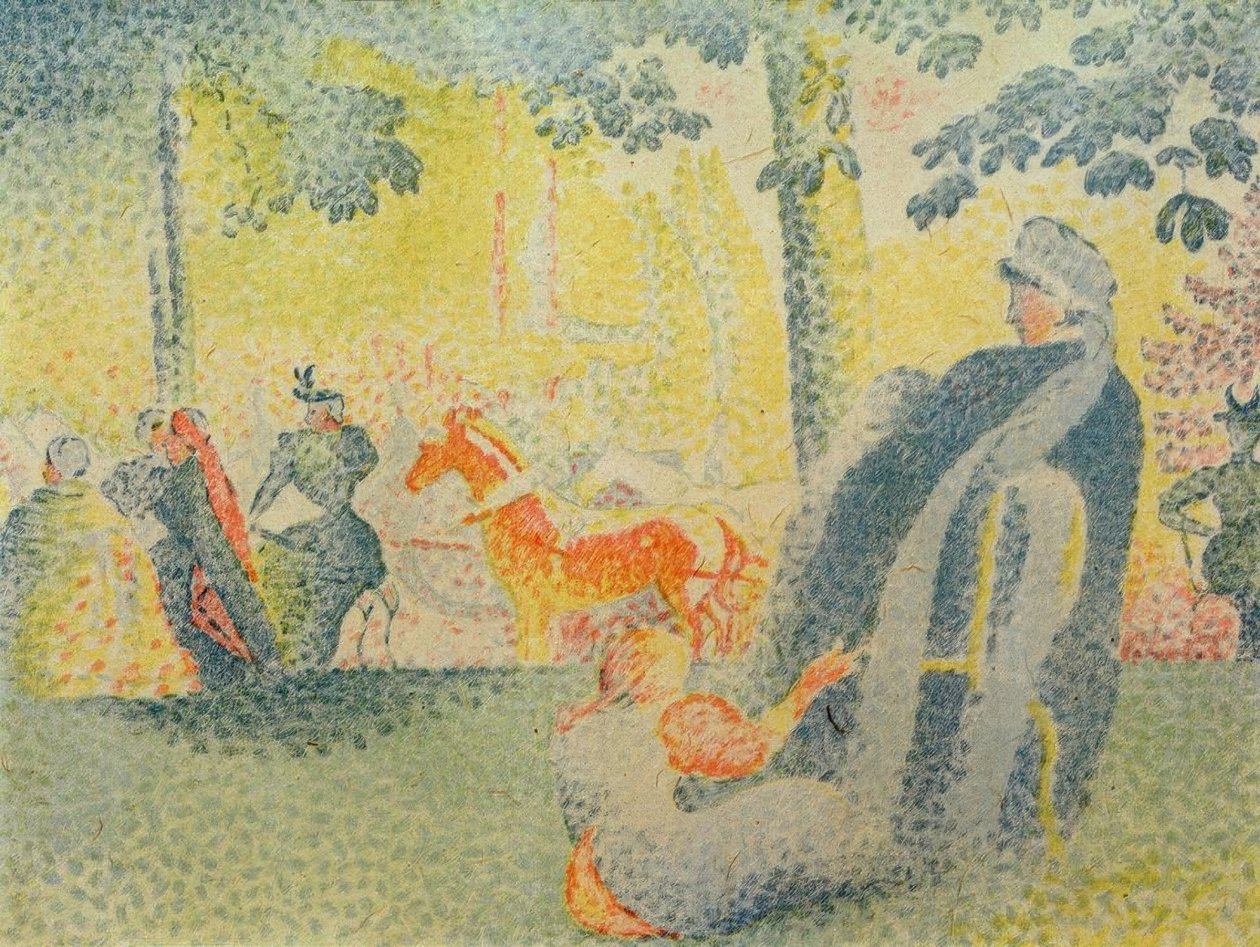 Op de Champs-Elysées door Paul Signac
