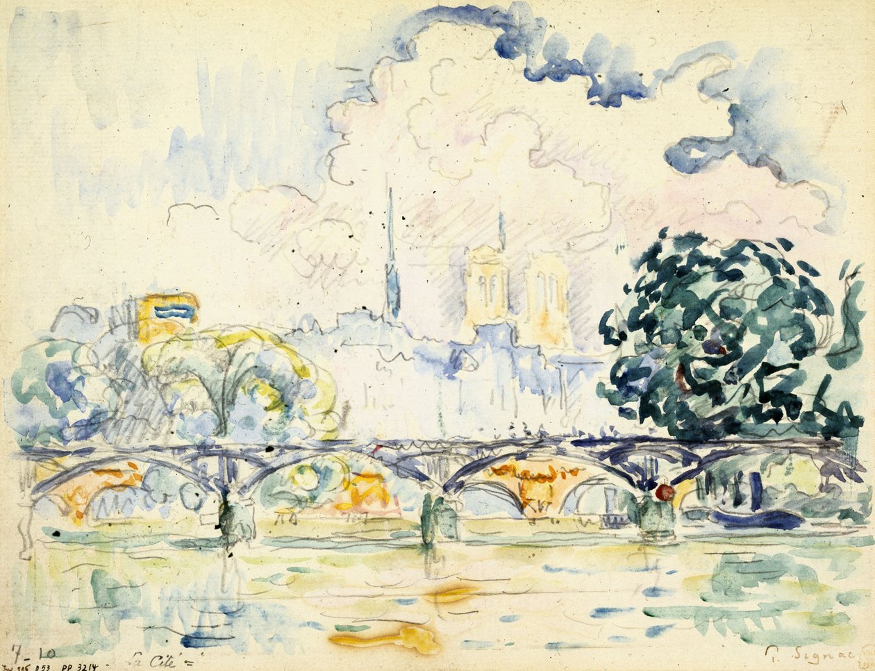 De Pont des Arts door Paul Signac