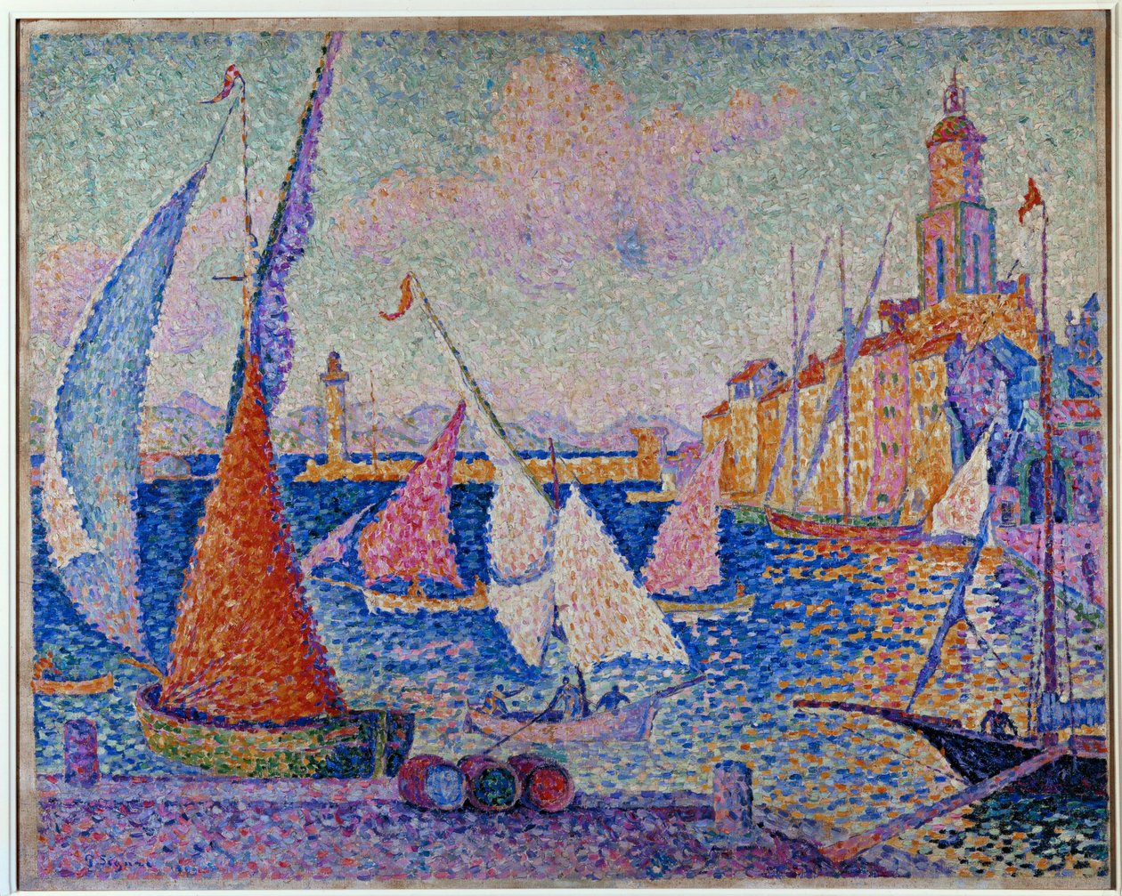 Le Quai. St. Tropez (olieverf op doek) door Paul Signac