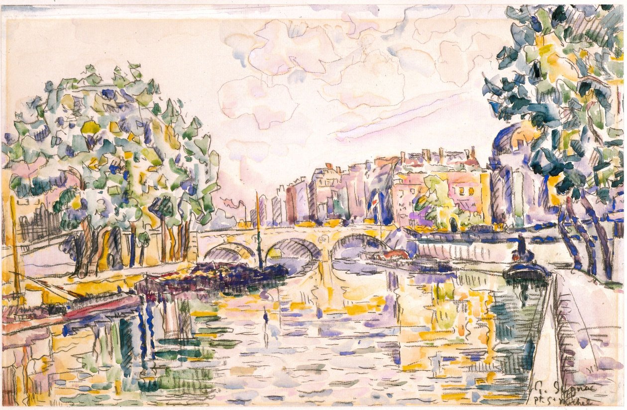 Pont Saint-Michel door Paul Signac