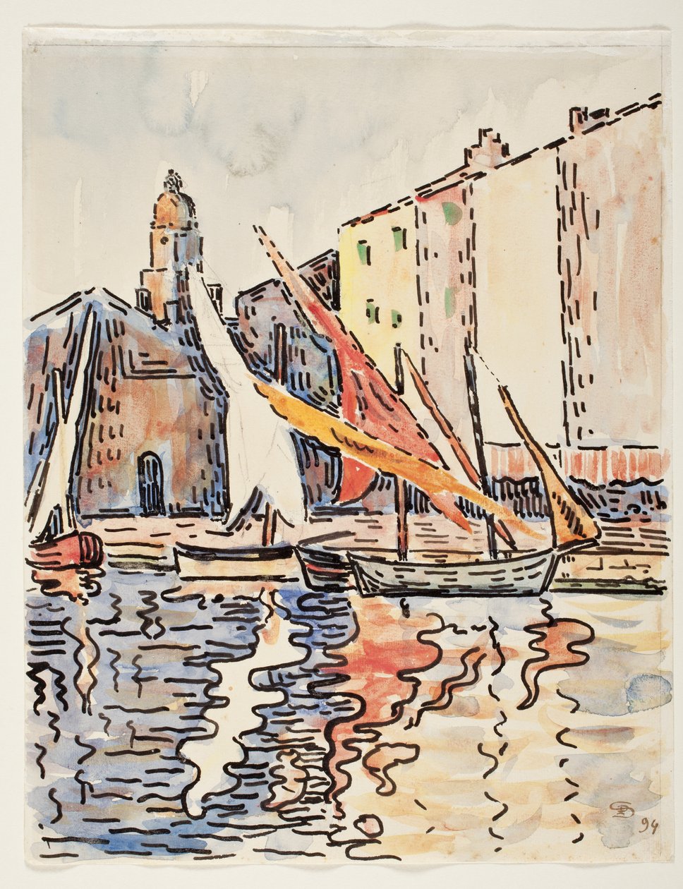 Saint-Tropez: avondzon door Paul Signac