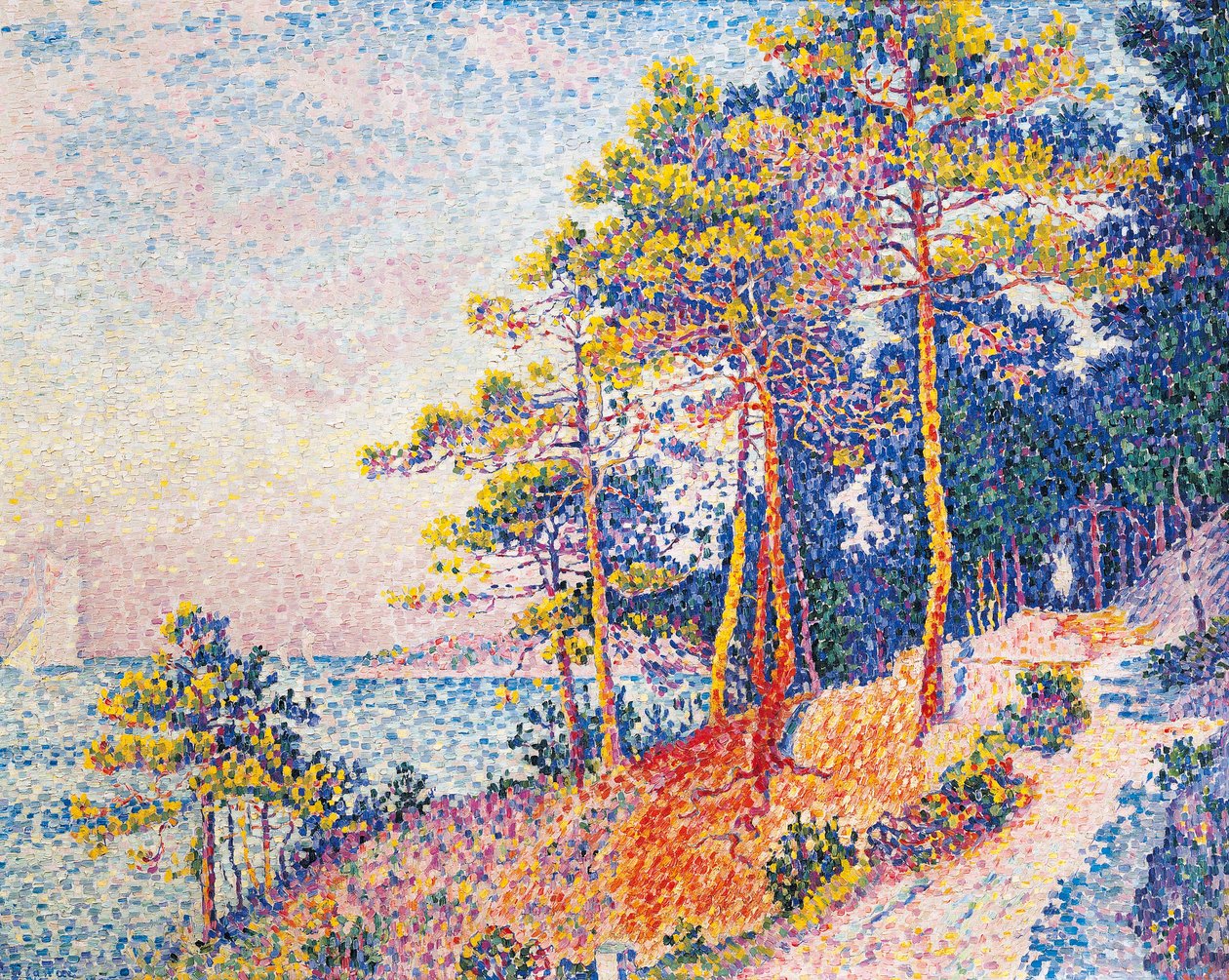 St Tropez, het Douanepad, door Paul Signac door Paul Signac