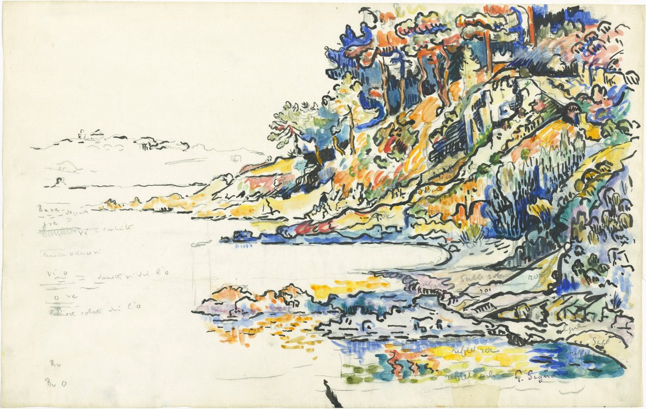 De Calanque bij Saint-Tropez door Paul Signac