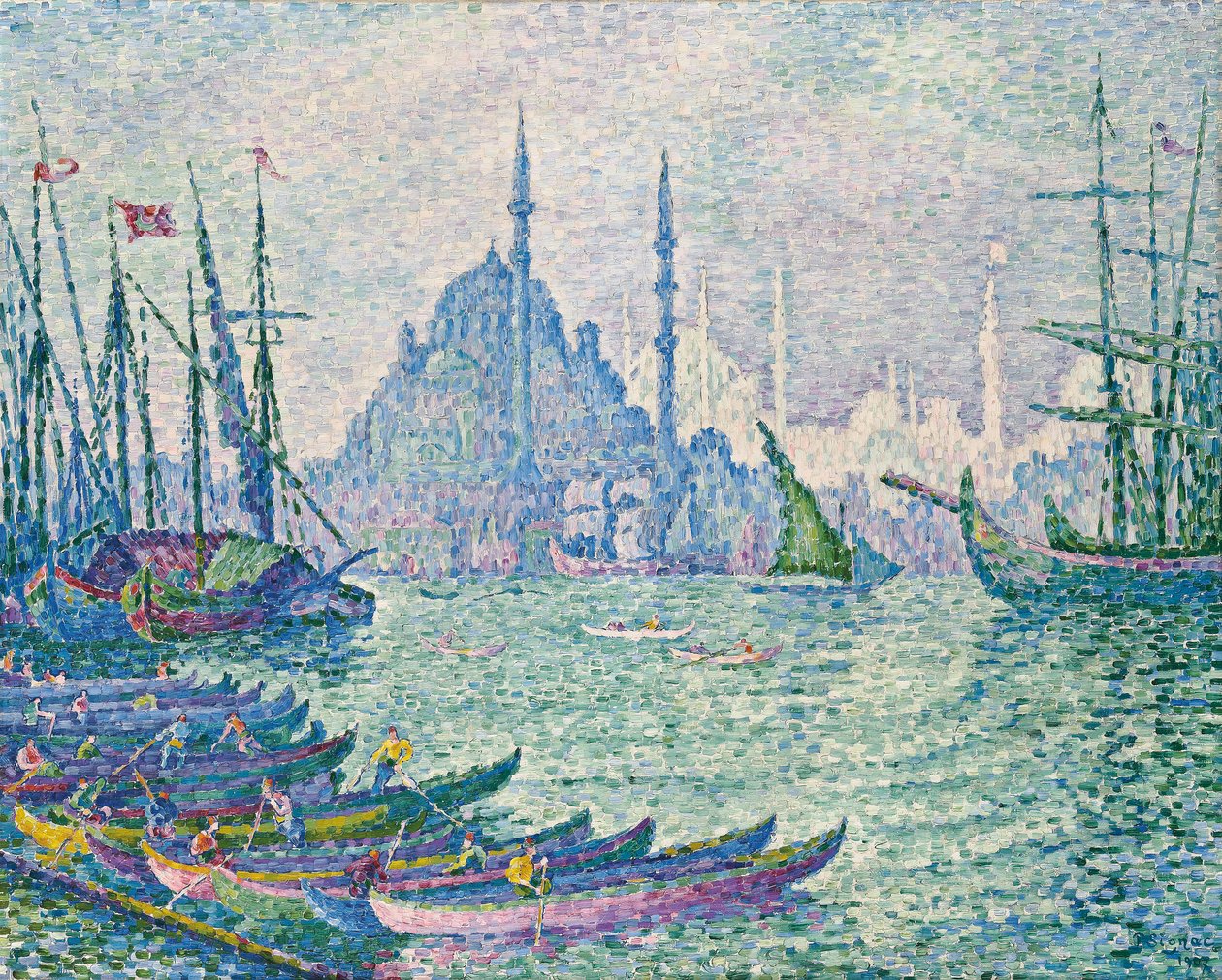 De minaretten aan de Gouden Hoorn, 1907 door Paul Signac