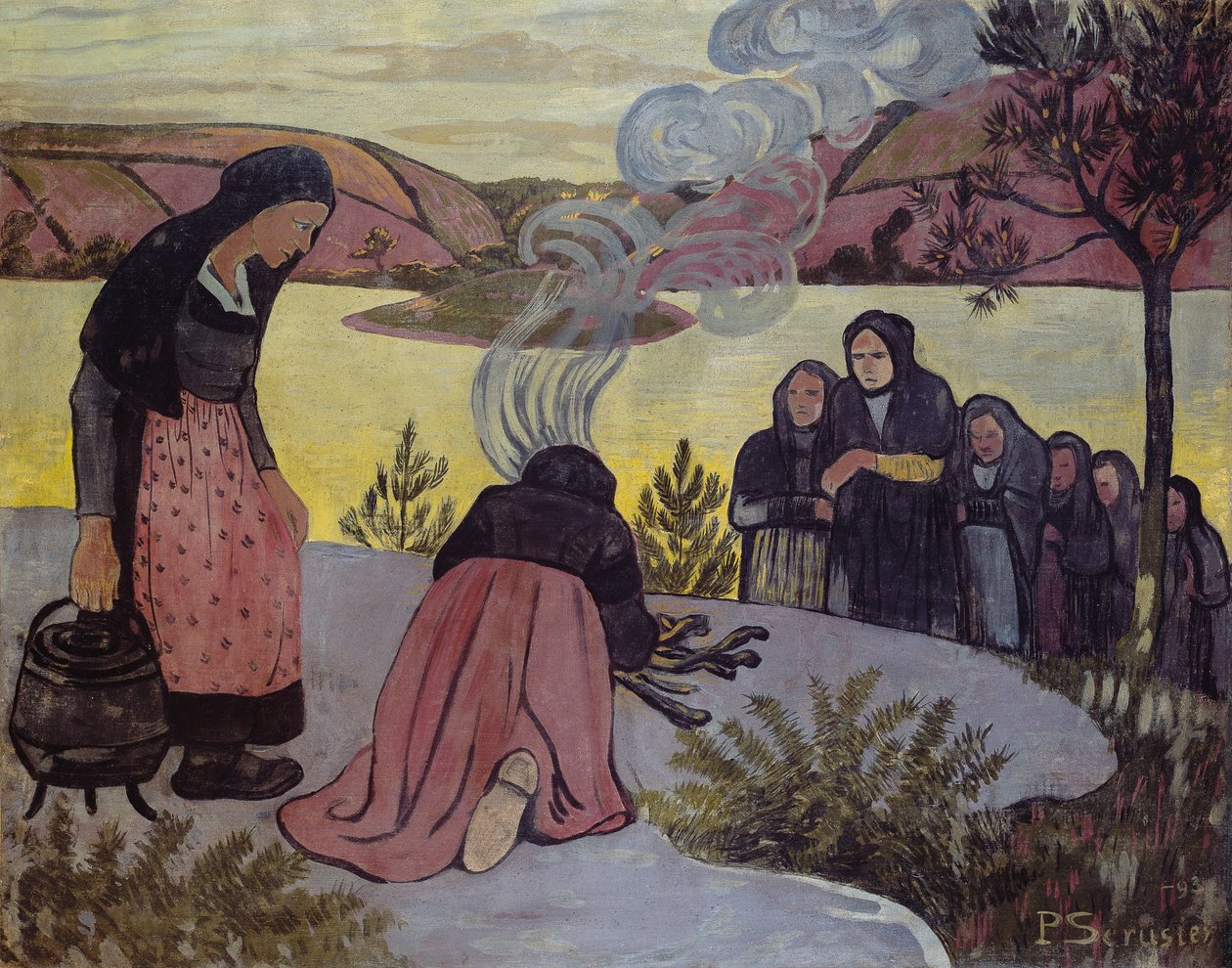 Het vuur buiten of Les Mammau door Paul Sérusier