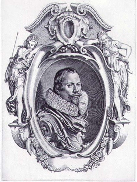 Zelfportret, gegraveerd door Simon de Passe (1595-1647) 1622 (gravure) door Paul van (after) Somer