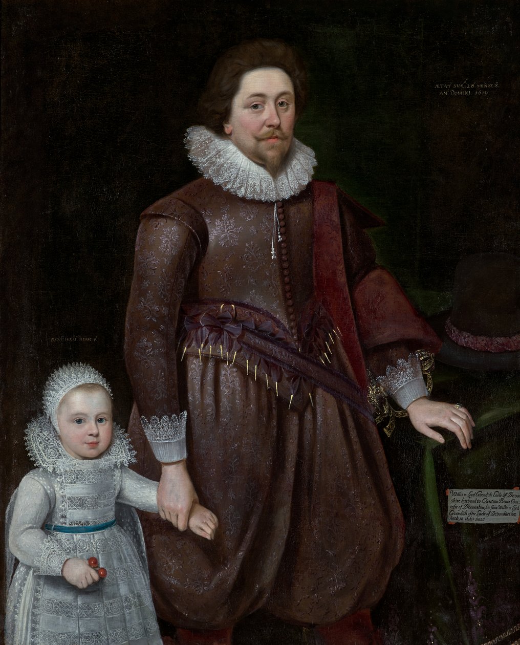 William, Lord Cavendish, Later Tweede Graaf van Devonshire (1591-1628), en Zijn Zoon door Paul van Somer