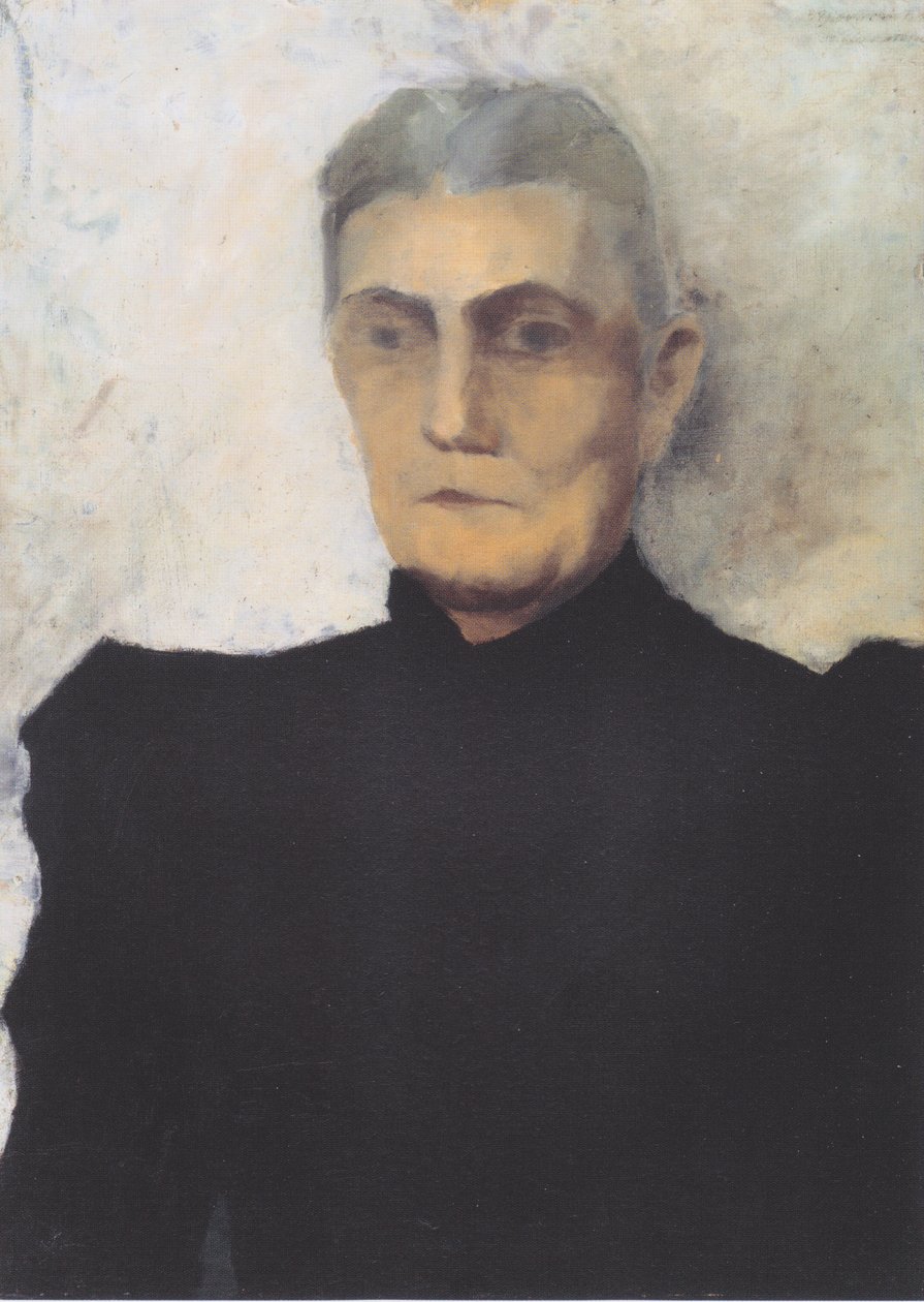 Borstbeeld van een oude vrouw door Paula Modersohn Becker