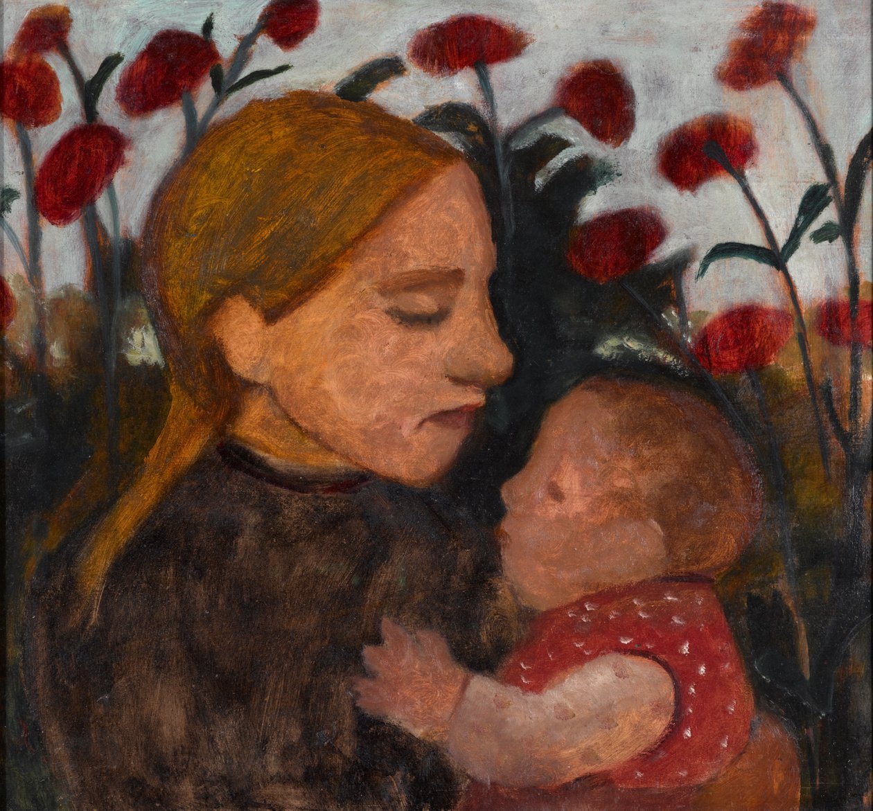 Meisje met kind door Paula Modersohn-Becker