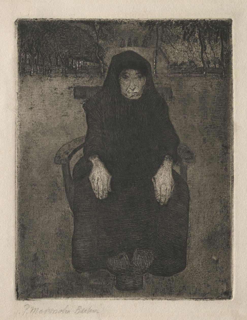 Zittende Oude Vrouw door Paula Modersohn-Becker