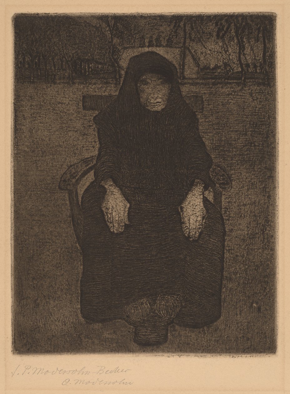 Zittende Oude Vrouw door Paula Modersohn Becker