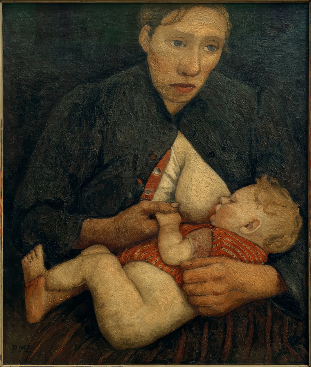 Borstvoedende moeder door Paula Modersohn Becker