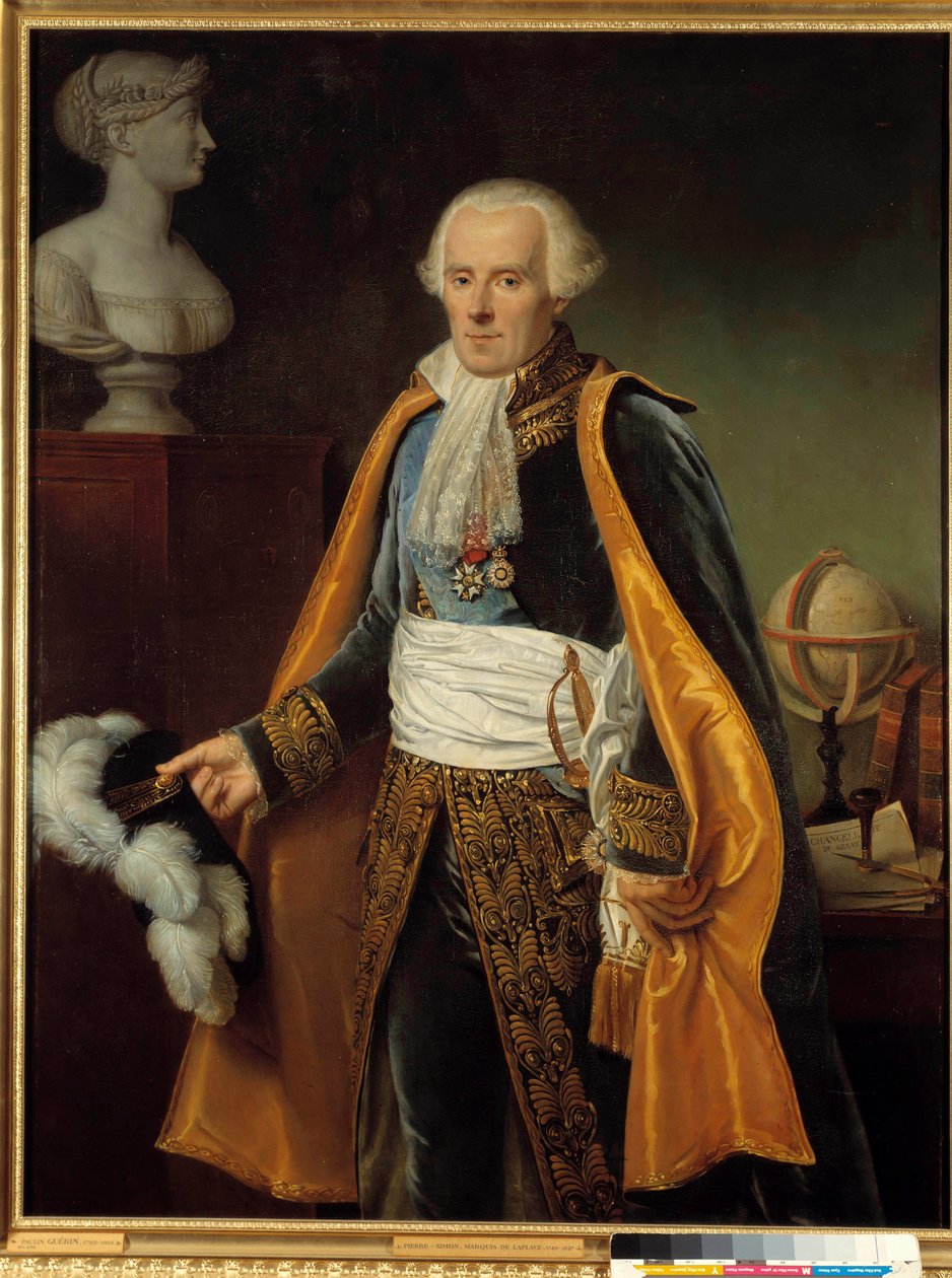Portret van Pierre Simon, Marquis de Laplace, astronoom door Paulin Jean Baptiste Guerin