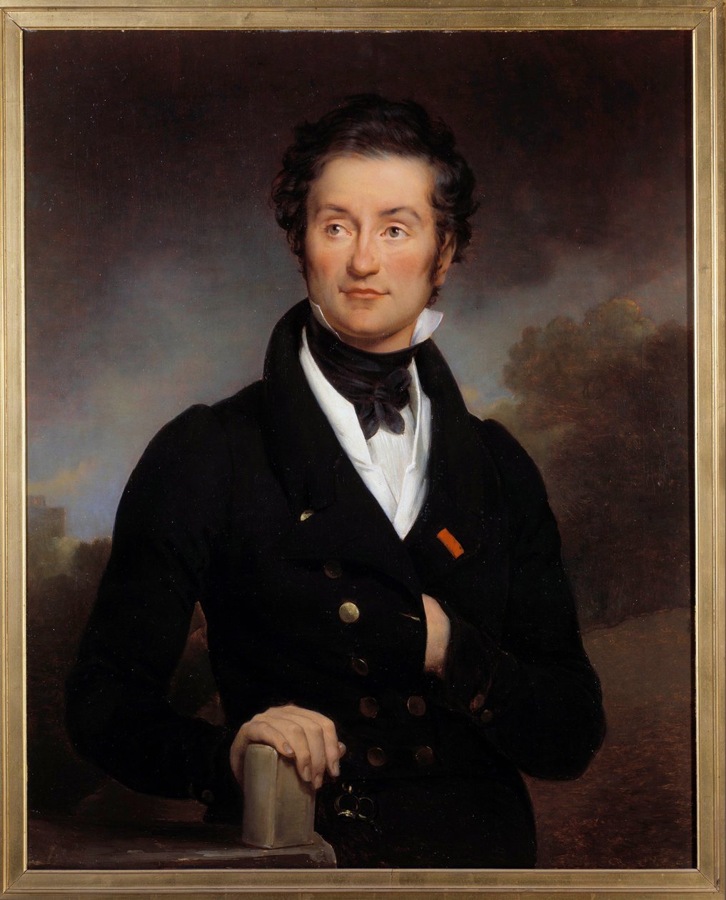 Portret van de schrijver Charles Nodier (1780-1844) door Paulin Jean Baptiste Guerin
