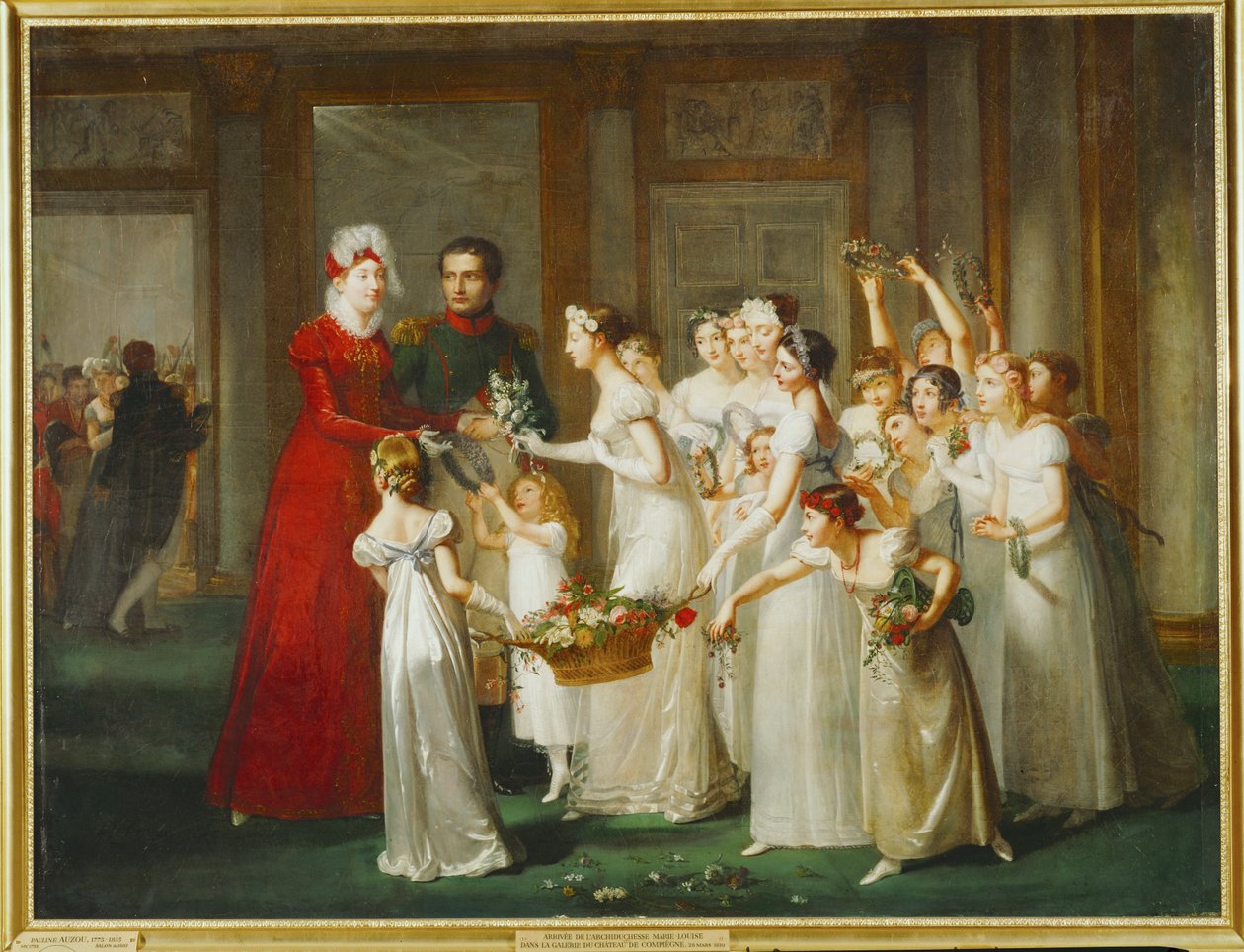 Aankomst van aartshertogin Marie Louise in de galerij van Chateau Compiegne ... door Pauline Auzou