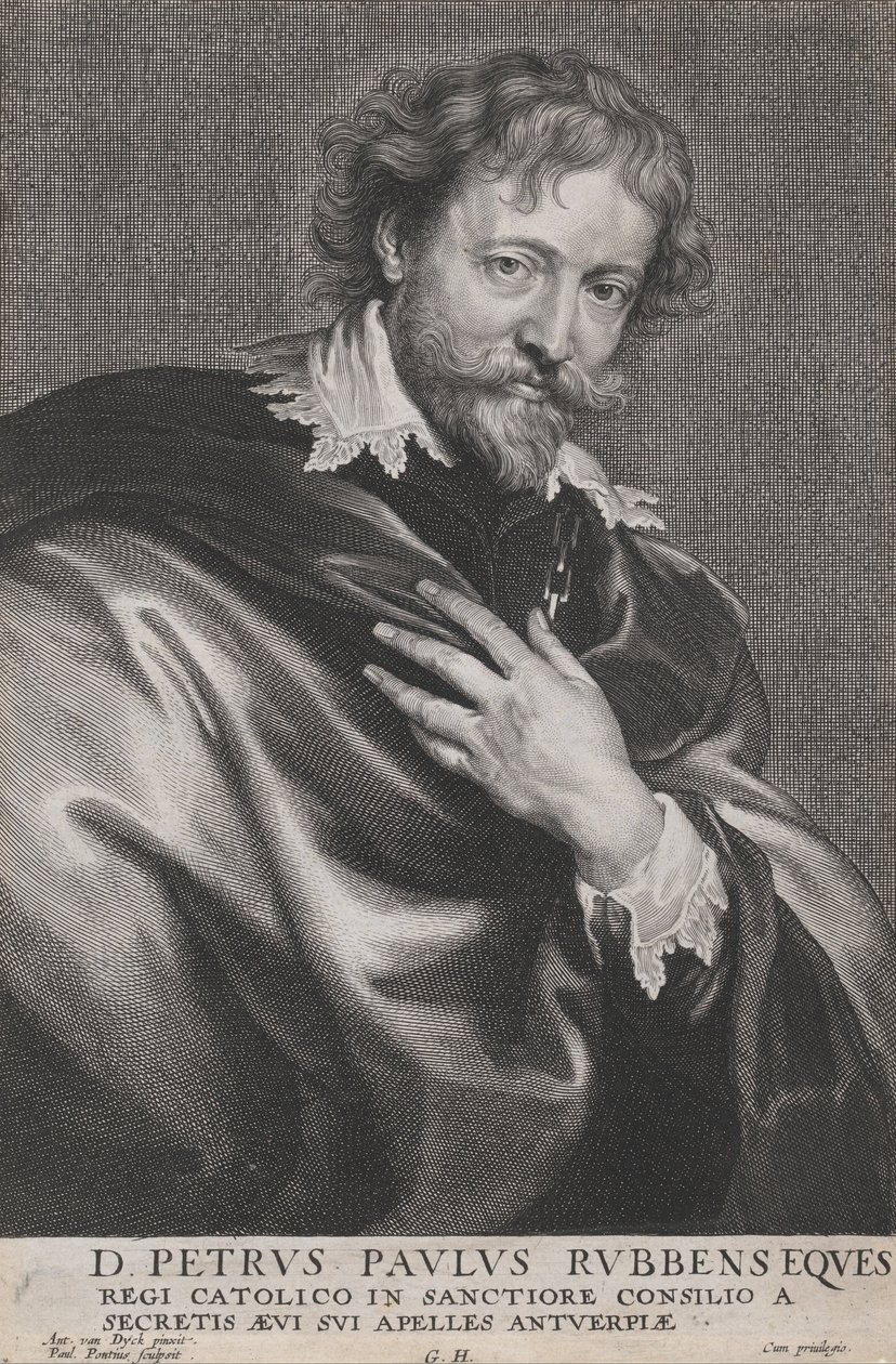 D. Petrus Paulus Rubbens Eques door Paulus Pontius
