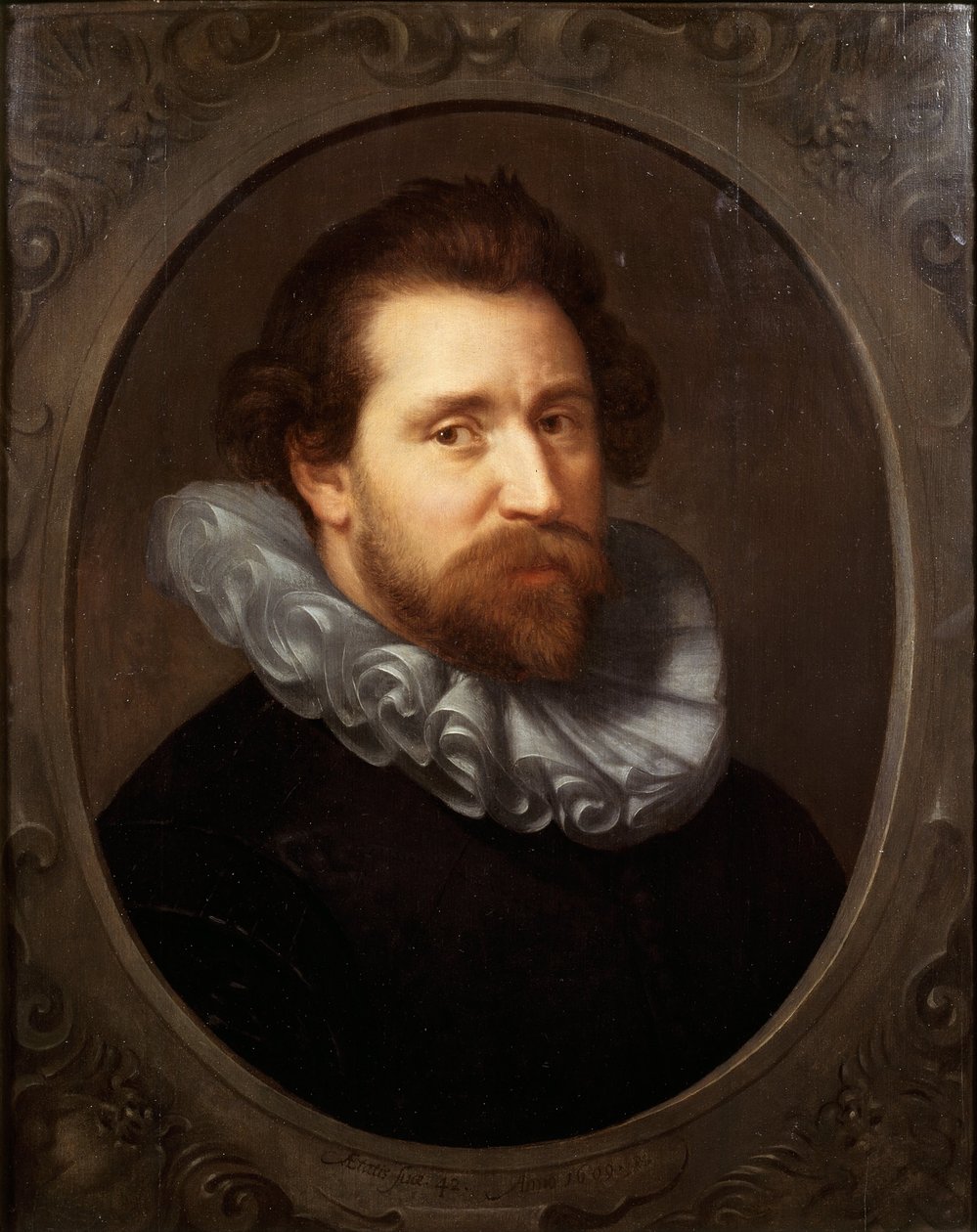 Portret van Abraham Bloemaert 1566-1651, 1609 door Paulus Moreelse
