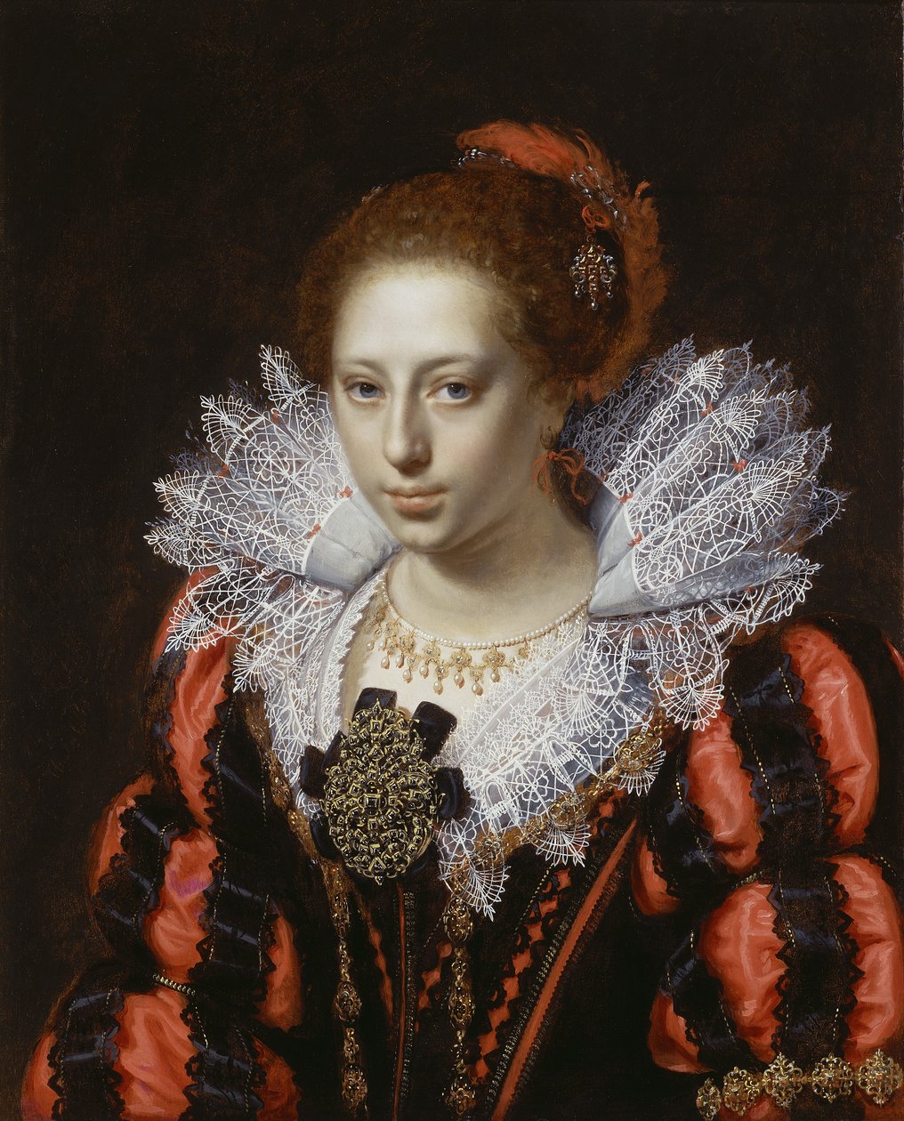 Portret van een Jonge Dame, c.1620 door Paulus Moreelse