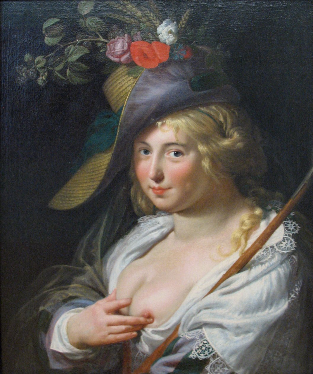 De blonde herderin door Paulus Moreelse