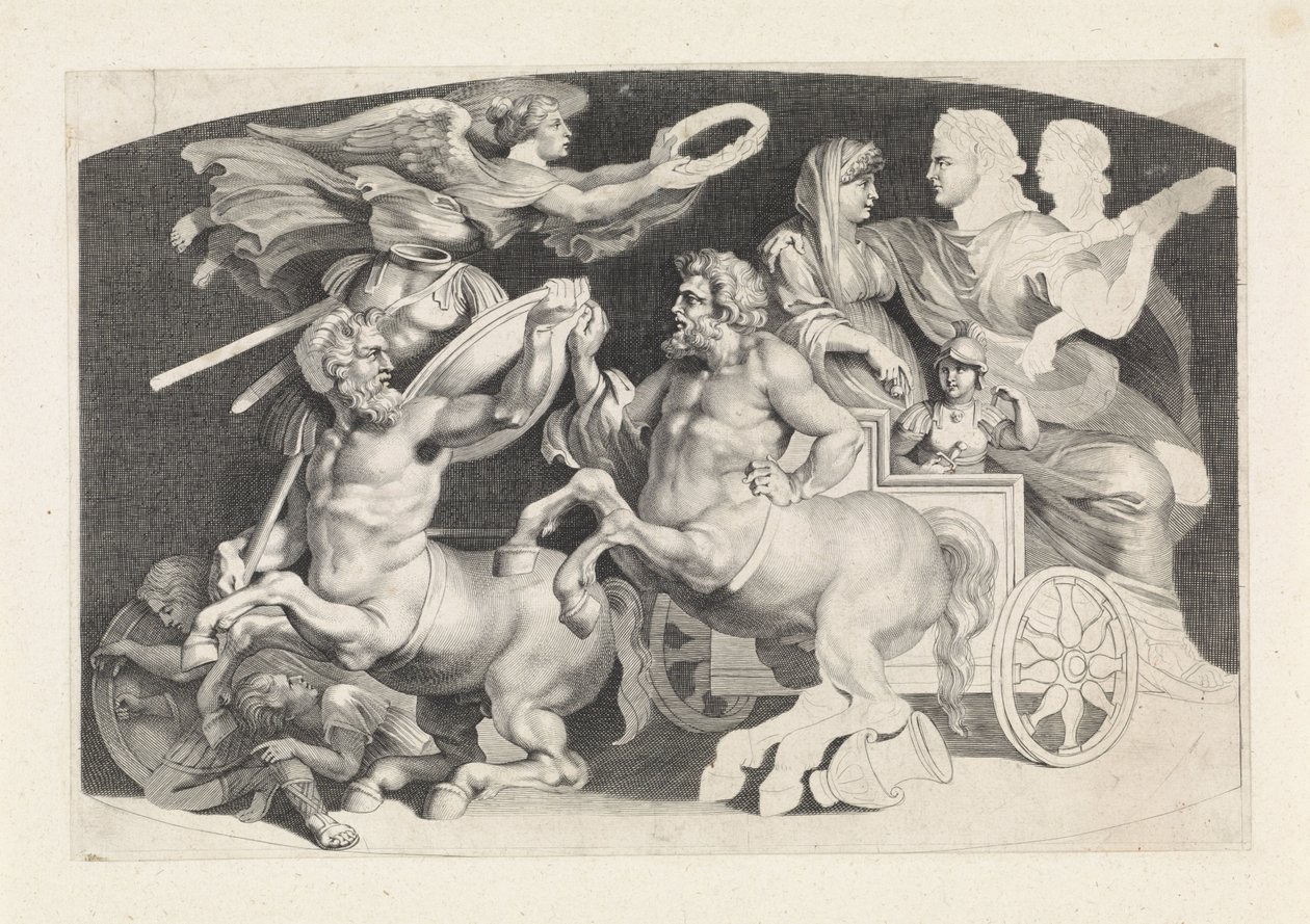 Camee met de triomf van Germanicus en Agrippina door Paulus Pontius (attributed to)