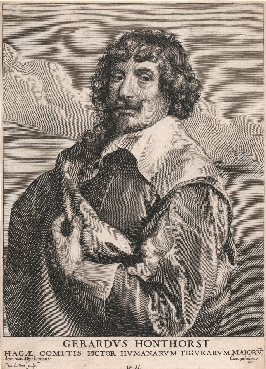 Gerardus Honthorst, Comitis Pictor Humanarum Figurarum Majoru door Paulus Pontius