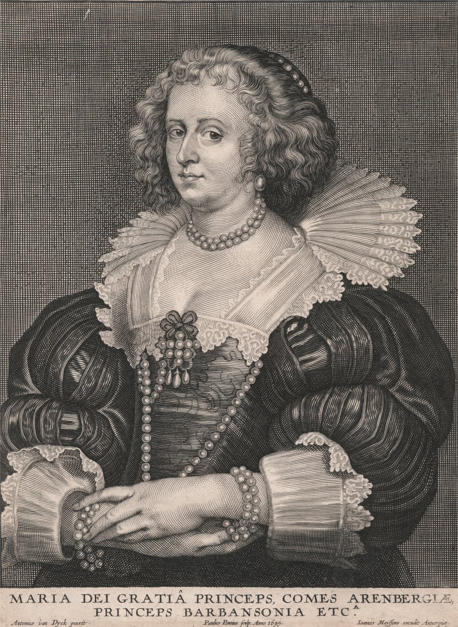 Maria dei Gratia Princeps, Comes Arenbergiæ, Princeps Barbansonia enz. door Paulus Pontius