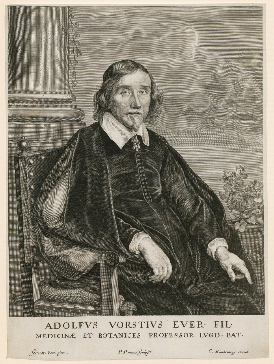 Portret van Adolph Vorst, professor in Leiden door Paulus Pontius
