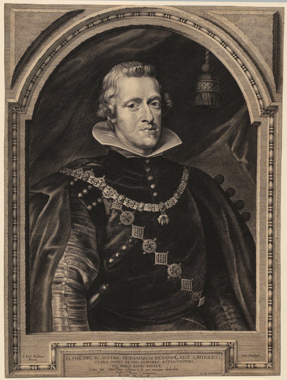 Portret van Filips IV, koning van Spanje door Paulus Pontius