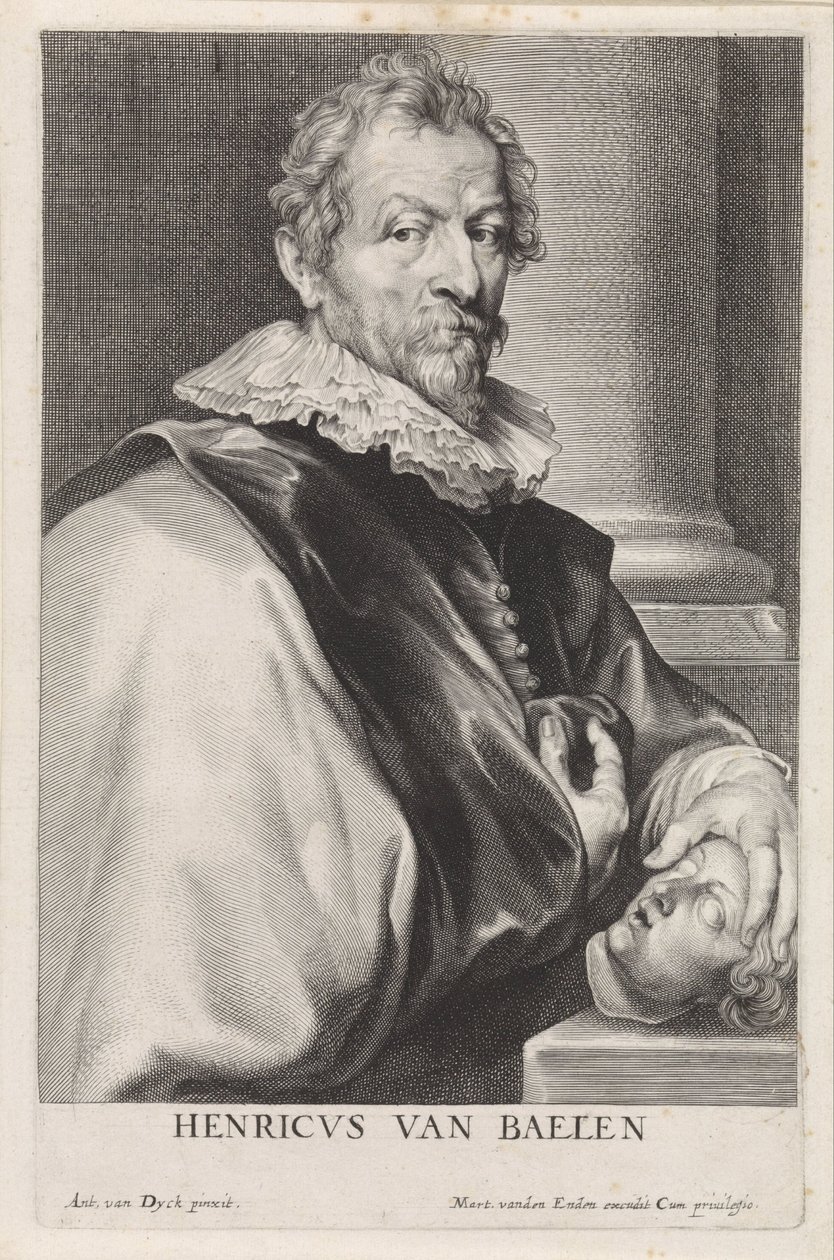 Portret van de schilder Hendrik van Balen (I) door Paulus Pontius