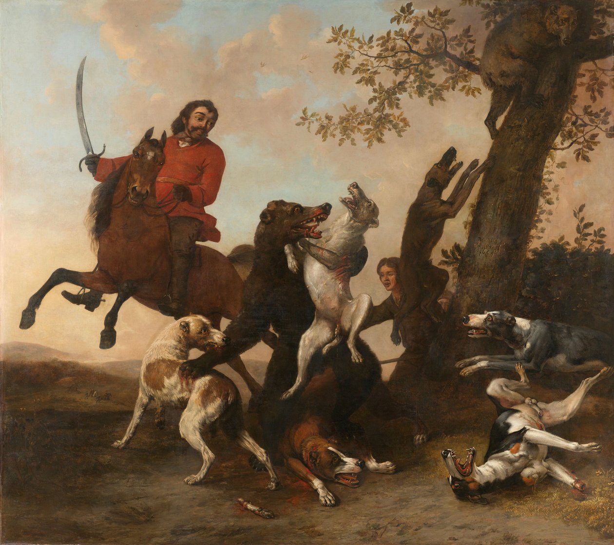 De berenjacht door Paulus Potter